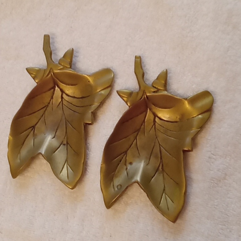 Two GFCO made in Taiwan brass leaves
